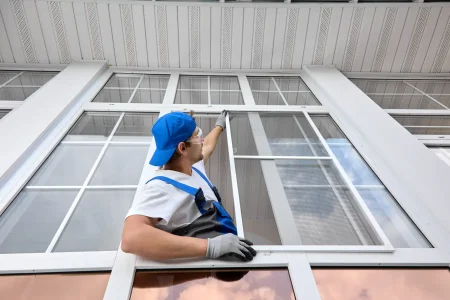 master-maintenance-plastic-windows-installs-protective-net-against-insects-summer-period-view-from-professional-installation-mosquito-nets-large-plastic-window
